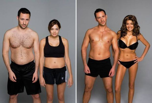 φωτογραφία πριν και μετά τη γιόγκα για απώλεια βάρους